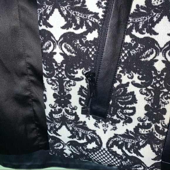 Luii Faux Leather Edgy Zipper Moto Asymmetrical Jacket Blazer Small - Picture 6 of 15